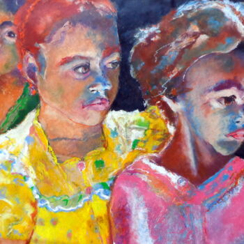 Peinture intitulée "Inquiétude (suite)" par Rosemay Dahan, Œuvre d'art originale, Pastel