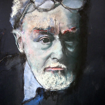 "Primo Levi portrait" başlıklı Tablo Rosemay Dahan tarafından, Orijinal sanat, Pastel