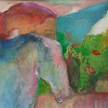 Malerei mit dem Titel "VISIBLE-INVISIBLE" von Rosemay Dahan, Original-Kunstwerk, Aquarell