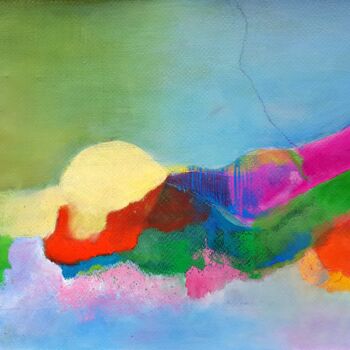 Peinture intitulée "Flying" par Rosemay Dahan, Œuvre d'art originale, Huile
