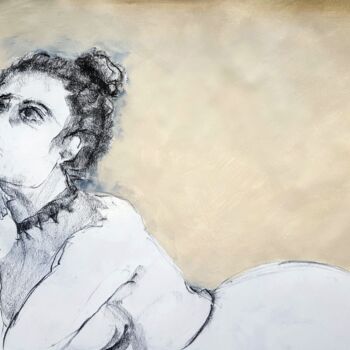 Painting titled "Transition" by Rosemay Dahan, Original Artwork, Charcoal