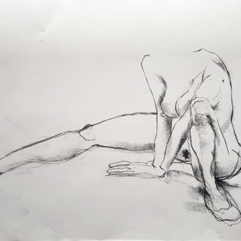 Drawing titled "Clara" by Rosemay Dahan, Original Artwork, Charcoal