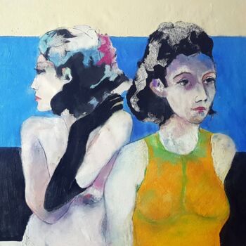 Dessin intitulée "Women" par Rosemay Dahan, Œuvre d'art originale, Pastel