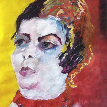Pintura intitulada "In the eyes of Rena…" por Rosemay Dahan, Obras de arte originais, Acrílico