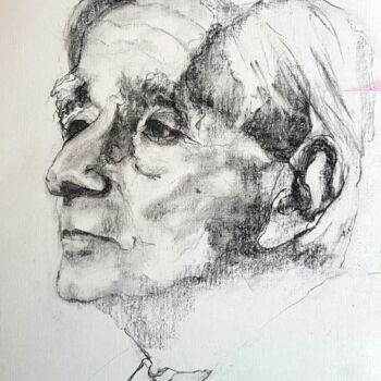 Drawing titled "Vladimir Jankelevit…" by Rosemay Dahan, Original Artwork, Charcoal