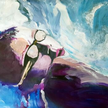 Картина под названием "The swim" - Rosemay Dahan, Подлинное произведение искусства, Акрил
