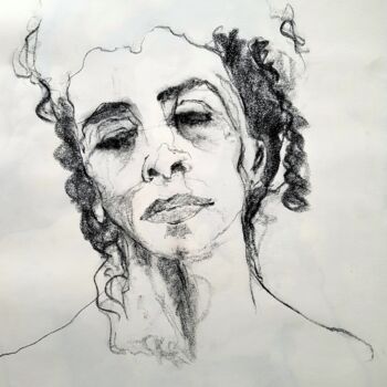 Dibujo titulada "Colette in february…" por Rosemay Dahan, Obra de arte original, Carbón
