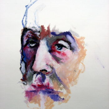 Painting titled "Elderly Degas" by Rosemay Dahan, Original Artwork, Oil