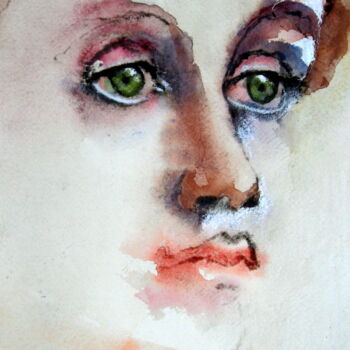 Картина под названием "Vanessa Bell" - Rosemay Dahan, Подлинное произведение искусства, Пастель