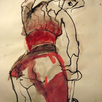 Peinture intitulée "Flamenco" par Rosemay Dahan, Œuvre d'art originale, Autre