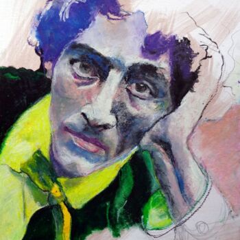 Painting titled "Marc Chagall" by Rosemay Dahan, Original Artwork, Oil