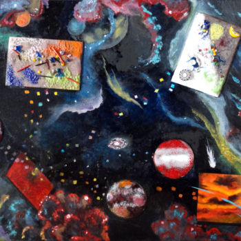 Peinture intitulée "Univers hors norme/…" par Rose-May Thepenier, Œuvre d'art originale, Huile