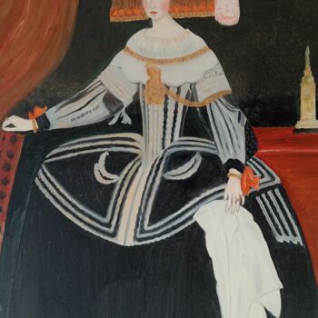 Painting titled "La Menina" by Roser Solà, Original Artwork, Oil