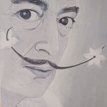Schilderij getiteld "Salvador Dalí" door Roser Solà, Origineel Kunstwerk, Olie