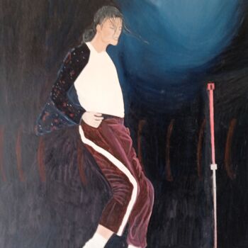 Painting titled "Michael Jackson" by Roser Solà, Original Artwork, Oil