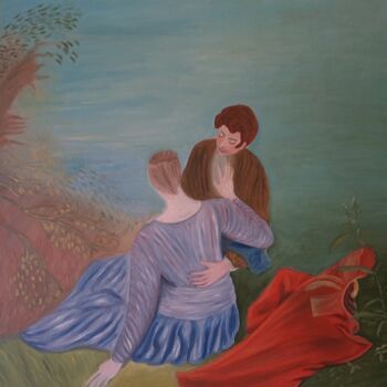 Pittura intitolato "El desliz" da Roser Solà, Opera d'arte originale, Olio