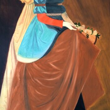 Pintura intitulada "Santa Isabel de Por…" por Roser Solà, Obras de arte originais, Óleo