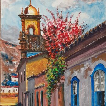 "Ouro Preto" başlıklı Tablo Roseval tarafından, Orijinal sanat, Suluboya