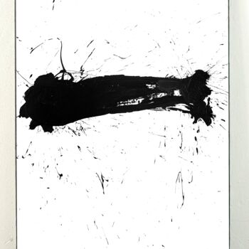 Картина под названием "Black 48x" - Rosi Roys, Подлинное произведение искусства, Акрил
