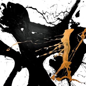 Картина под названием "Black 146x" - Rosi Roys, Подлинное произведение искусства, Акрил