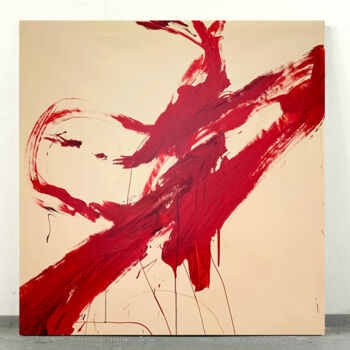 "Red expression 8" başlıklı Tablo Rosi Roys tarafından, Orijinal sanat, Akrilik