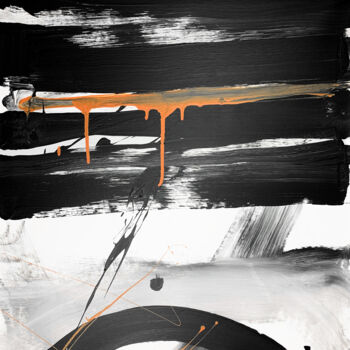 Malerei mit dem Titel "Mini black 1" von Rosi Roys, Original-Kunstwerk, Acryl