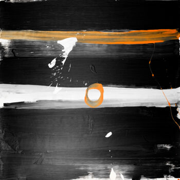 Картина под названием "Mini black 4" - Rosi Roys, Подлинное произведение искусства, Акрил