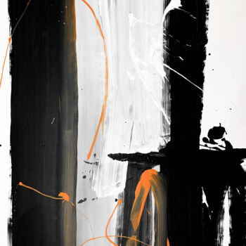 Painting titled "Mini black 7" by Rosi Roys, Original Artwork, Acrylic