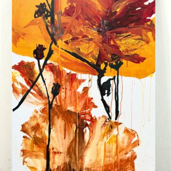 Malarstwo zatytułowany „Sunflower 6” autorstwa Rosi Roys, Oryginalna praca, Akryl