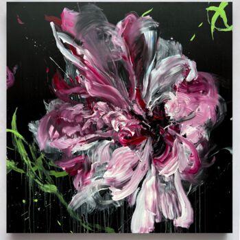 「Pink flower 23」というタイトルの絵画 Rosi Roysによって, オリジナルのアートワーク, アクリル