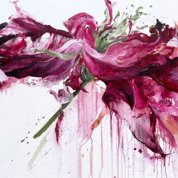 「Pink flower 29」というタイトルの絵画 Rosi Roysによって, オリジナルのアートワーク, アクリル