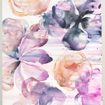 Картина под названием "Blurred flower 1" - Rosi Roys, Подлинное произведение искусства, Акрил
