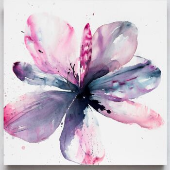 Painting titled "Blurred flower 3" by Rosi Roys, Original Artwork, Acrylic