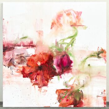 Schilderij getiteld "Blurred flowers 7" door Rosi Roys, Origineel Kunstwerk, Acryl