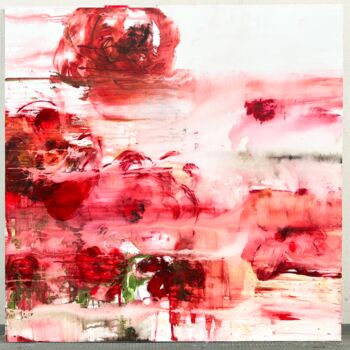 Malarstwo zatytułowany „Blurred flowers 10” autorstwa Rosi Roys, Oryginalna praca, Akryl