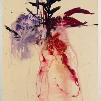 Pintura titulada "Minimalistic flower…" por Rosi Roys, Obra de arte original, Acrílico