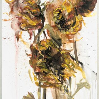 Peinture intitulée "Sunflower 8" par Rosi Roys, Œuvre d'art originale, Acrylique