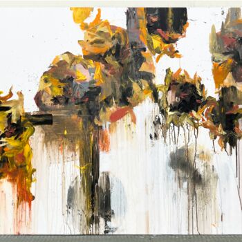 Pittura intitolato "Sunflower 9" da Rosi Roys, Opera d'arte originale, Acrilico