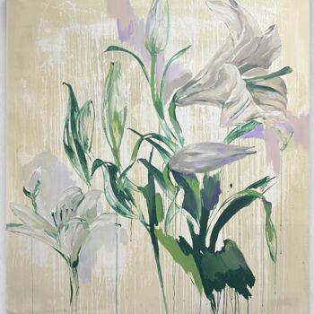 Painting titled "Lily" by Rosi Roys, Original Artwork, Acrylic