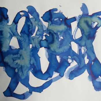 Картина под названием "Dansants" - Rosia Grand, Подлинное произведение искусства