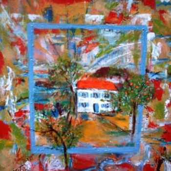 Peinture intitulée "La maison d'Eglanti…" par Rosiane Priam, Œuvre d'art originale