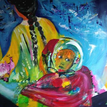 Pintura titulada "La Longue Marche" por Rosiane Priam, Obra de arte original