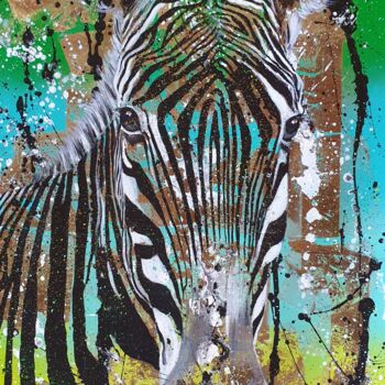 Painting titled "Equus Grevyi no.2" by Roswitha Tretter-Geiger (Rosie Tretter), Original Artwork, Acrylic