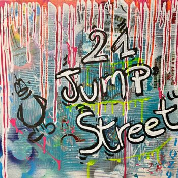 Peinture intitulée "21 Jump Street" par Rosie Walter, Œuvre d'art originale, Pochoir