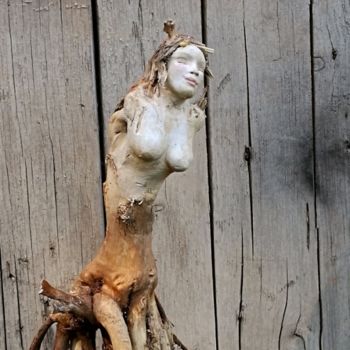 Sculpture titled "Small Step" by Rosina Gaudio, Original Artwork, Wood