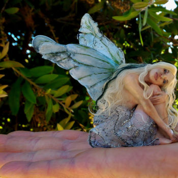 Sculpture titled "The garden Fairy" by Rosina Gaudio, Original Artwork