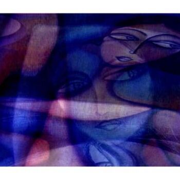 数字艺术 标题为“Mujeres Azules"” 由Rosina Guardia, 原创艺术品