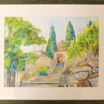 Painting titled "Chios series: vessa…" by Rosita Allinckx, Original Artwork, Watercolor Mounted on Other rigid panel