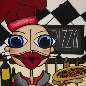 Peinture intitulée "Le Cuisinier" par Rosita, Œuvre d'art originale, Acrylique