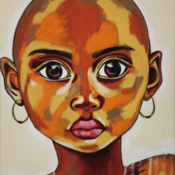 Schilderij getiteld "Malaïka" door Rosita, Origineel Kunstwerk, Acryl